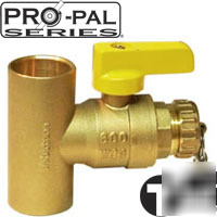Webstone pro-pal 50674 brass tee with drain 1