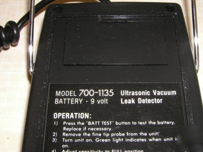 Ultrasonic vacuum leak detector model 700-1135