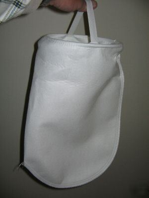 Lot of five (5) 25 micron polyester filter bags (wvo)