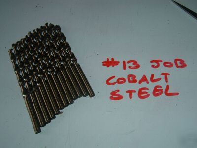 New 12 #13 jobber drill bits cobalt steel usa