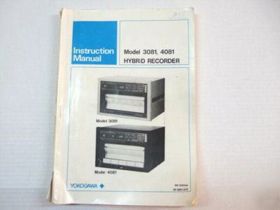 Yokogawa instruction manual model 3081, 4081 original 