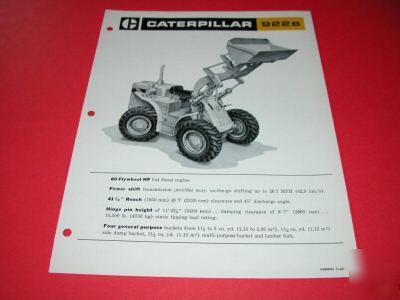 1968 caterpillar wheel loader 922B catalog