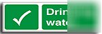 Drinking water-tick sign-adh.vinyl-450X150MM(sa-068-aq)