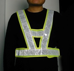 High visibility reflective crossing guard safety vest