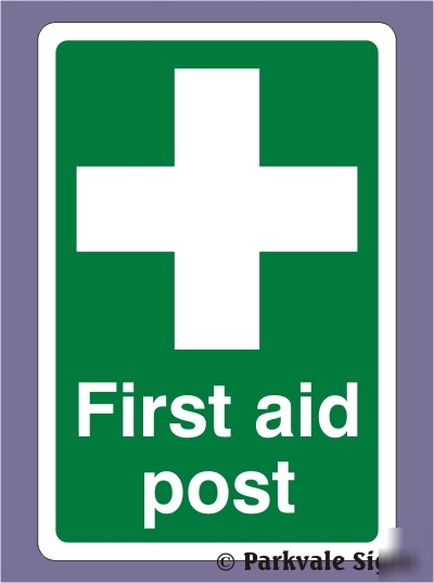 150X200 first aid post sign - rigid (0440)
