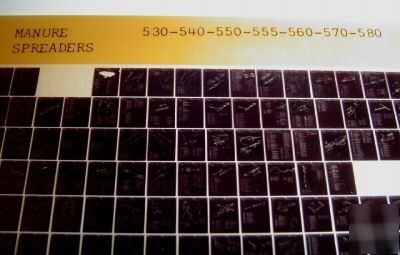 Ih 530 to 580 manure spreader parts catalog microfiche