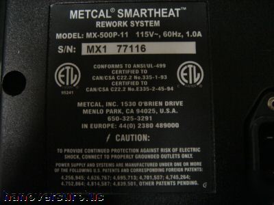 Mx-500P-11 metcal smartheat rework system+++++ used 