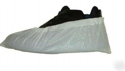 Pe plastic shoe covers white 100 ct.
