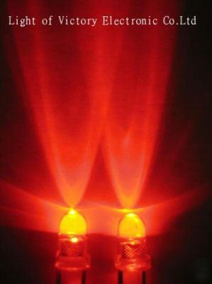 100 x 3MM brightest red led lamp 15,000MCD freeresistor