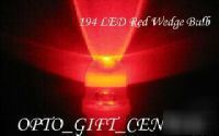 20PCS 194/168 led T10 red bullet shape light 12V