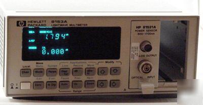 Agilent 8153A lightwave multimeter & power sensor mod
