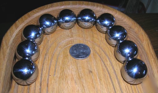 Lot of (10) one inch (1.000) chrome steel bearing balls