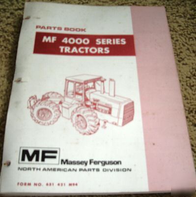 Massey ferguson 4000 tractor parts catalog manual mf
