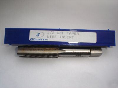 1/2 unf wire insert taper tap high speed steel taps 