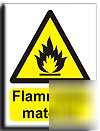 Flammable material sign-s. rigid-200X250MM(wa-047-re)