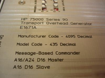 Hp E1671A sonet/sdh transport oh generator 75000 series