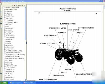 Kubota M4500DT 4X4 tractor parts manual