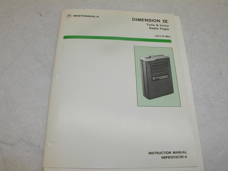 Motorola dimension iv tone & voice pager 68P81012C30-a