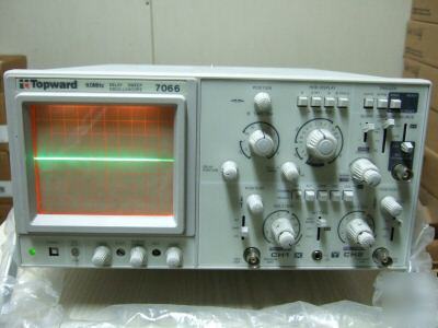 Topward 7066 60MHZ delay sweep oscilloscope 2 ch probe+