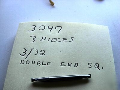 3/32 2FL double sq end carbide mills 2 lots of 1 3047