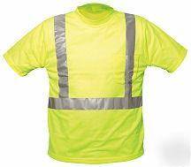 Ansi osha class ii 2 safety tow t-shirt lime yellow m