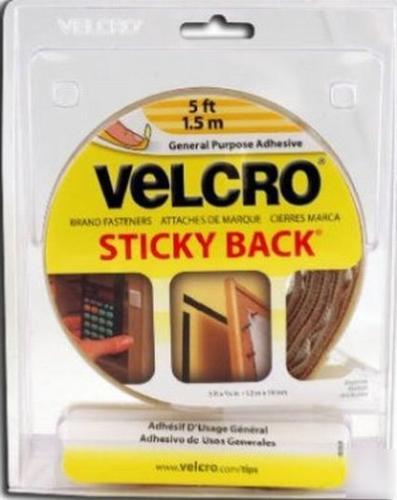 Lot of 3 velcro sticky-back strong hold tape 5 ft.