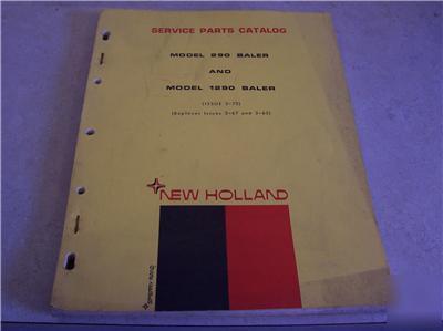 New 1970 holland 290 & 1290 baler service parts catalog