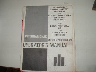 Operators manual case ih 7100, 7200 press drills