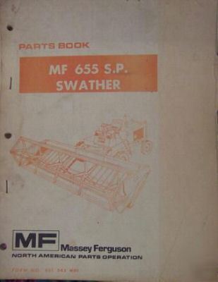 Massey ferguson 655 self-propelled swather parts manual