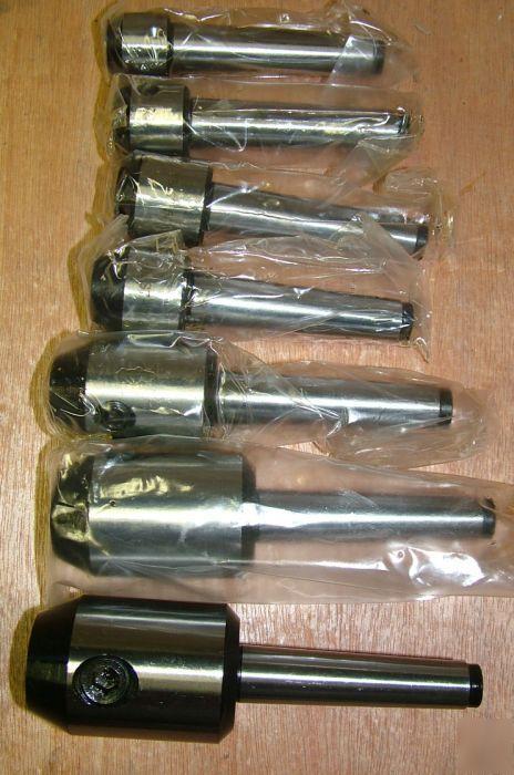 New 7 pc brown & sharpe bs # 7 end mill holder set