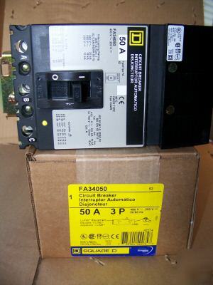 New square d FA34050 3POLE 50AMP 480V circuit breaker 