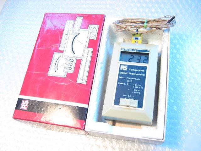 Rs components digital thermocouple thermometer 610-067