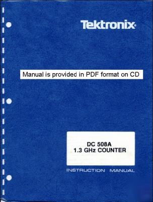 Tek tektronix DC508A dc 508A operation & service manual