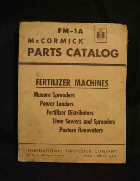 Ih mccormick fertilizer machine part catalog spreaders+