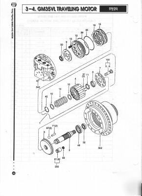 Kawasaki hydraulic/hydrostatic GM35VLL rv gear set
