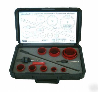 Morse deluxe kit, 15-piece hole saw for tube notching