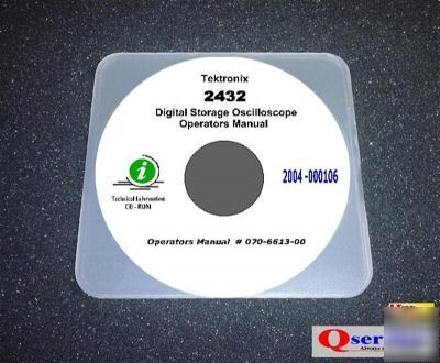 Tektronix tek 2432 oscilloscope operators manual cd 