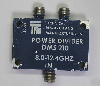 Trm dms-210 9.0-12.4 ghz 2-way power divider
