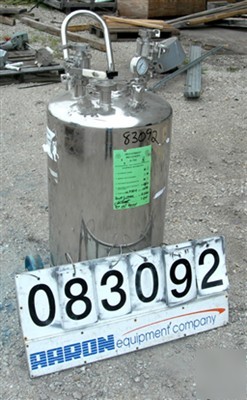 Used: alloy products pressure tank, 25 gallon, 316L sta