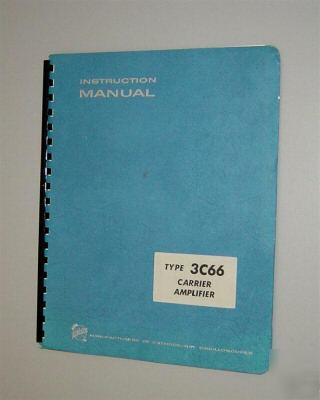Tektronix tek 3C66 original service - operators manual