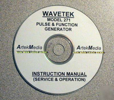 Wavetek 271 instruction manual (operating & service)