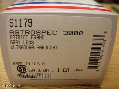 4P uvex astrospec 3000 patriot gray lens saftey glasses