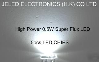 50X high power 5-chips superflux white 5MM led 45KMCD