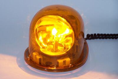 Amber rotating light with magnetic base