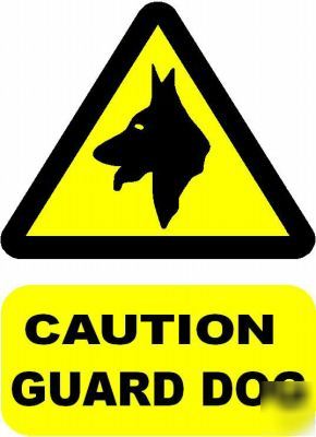 Caution guard dog sign/notice