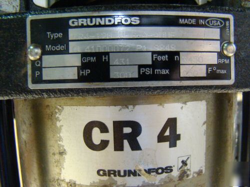 Grundfos CR4 5 hp multi stage centrifugal pump - nice 