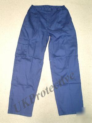 Navy zip front work trousers - waist 30
