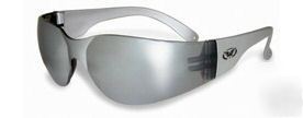 Rider smoked mirrored lens avis safety glasses