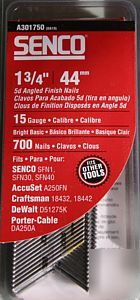 Senco 15G angled finish nails 1-3/4 - A301750