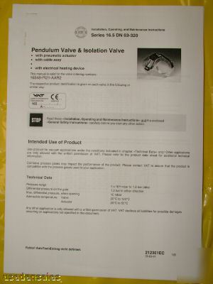 Vat pendulum gate valve series 16.5 dn 63-320 w/ heat